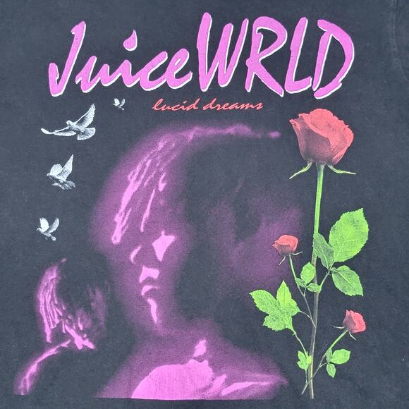 Juice Wrld Black Unisex Tee "Lucid Dreams" - Size Large - Picture 2 of 4